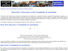 Tablet Screenshot of comunidadesdeaprendizaje.cl